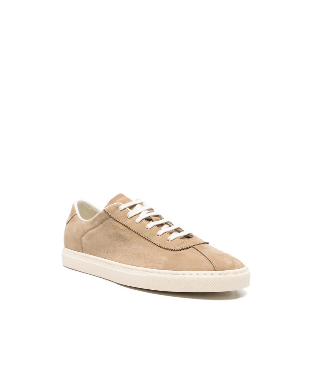 COMMON PROJECTS Коричневые кожаные низкие кроссовки / кеды, фото 4