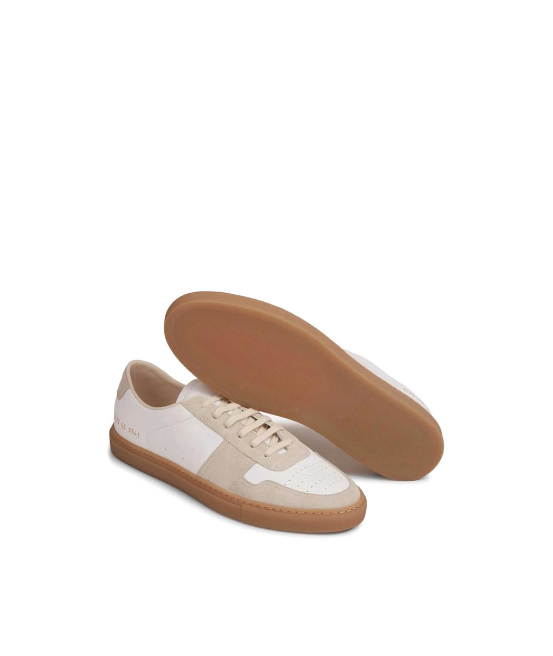 COMMON PROJECTS Белые кожаные низкие кроссовки / кеды, фото 2