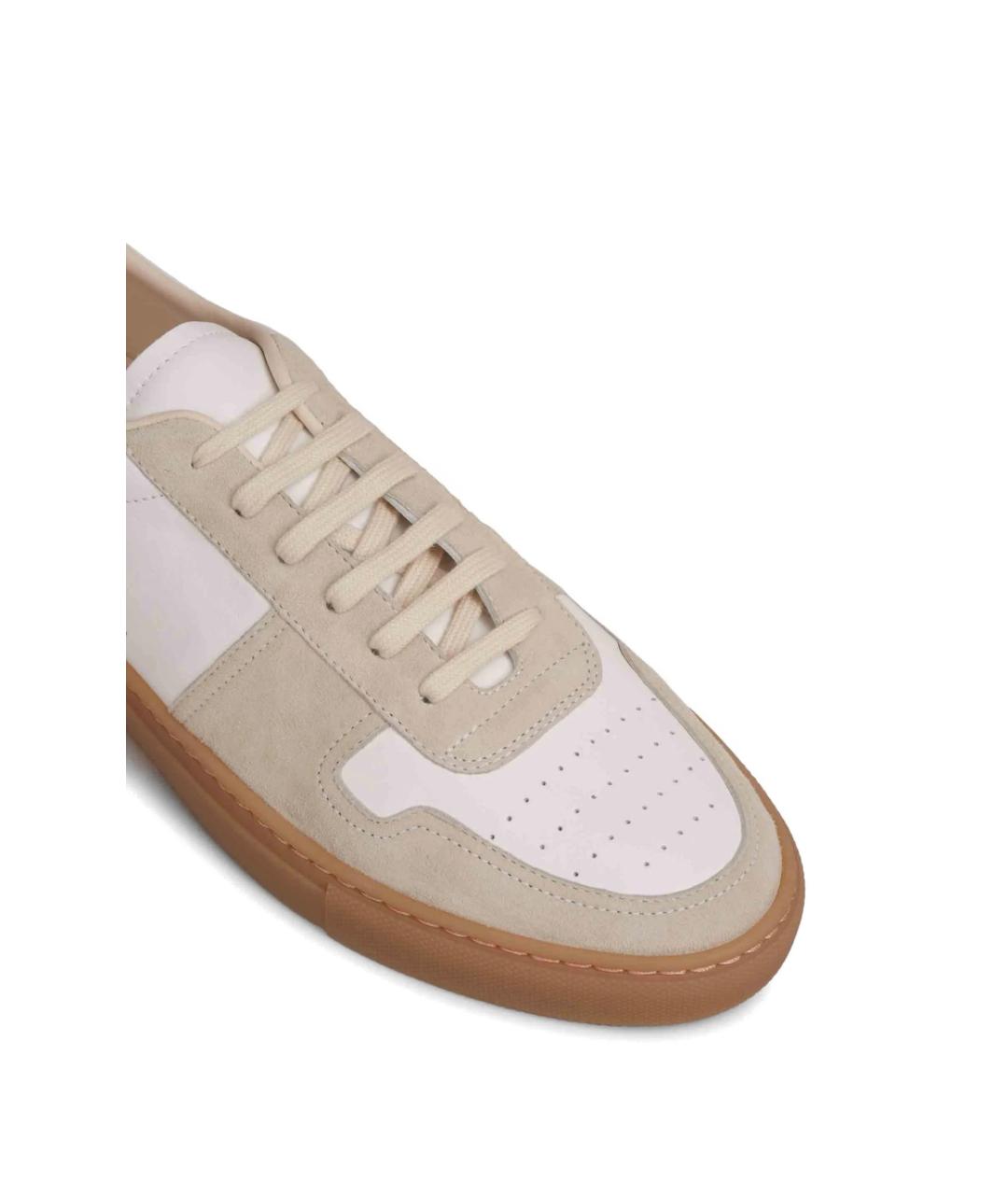 COMMON PROJECTS Белые кожаные низкие кроссовки / кеды, фото 4
