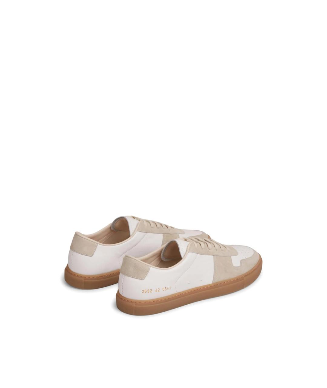 COMMON PROJECTS Белые кожаные низкие кроссовки / кеды, фото 3