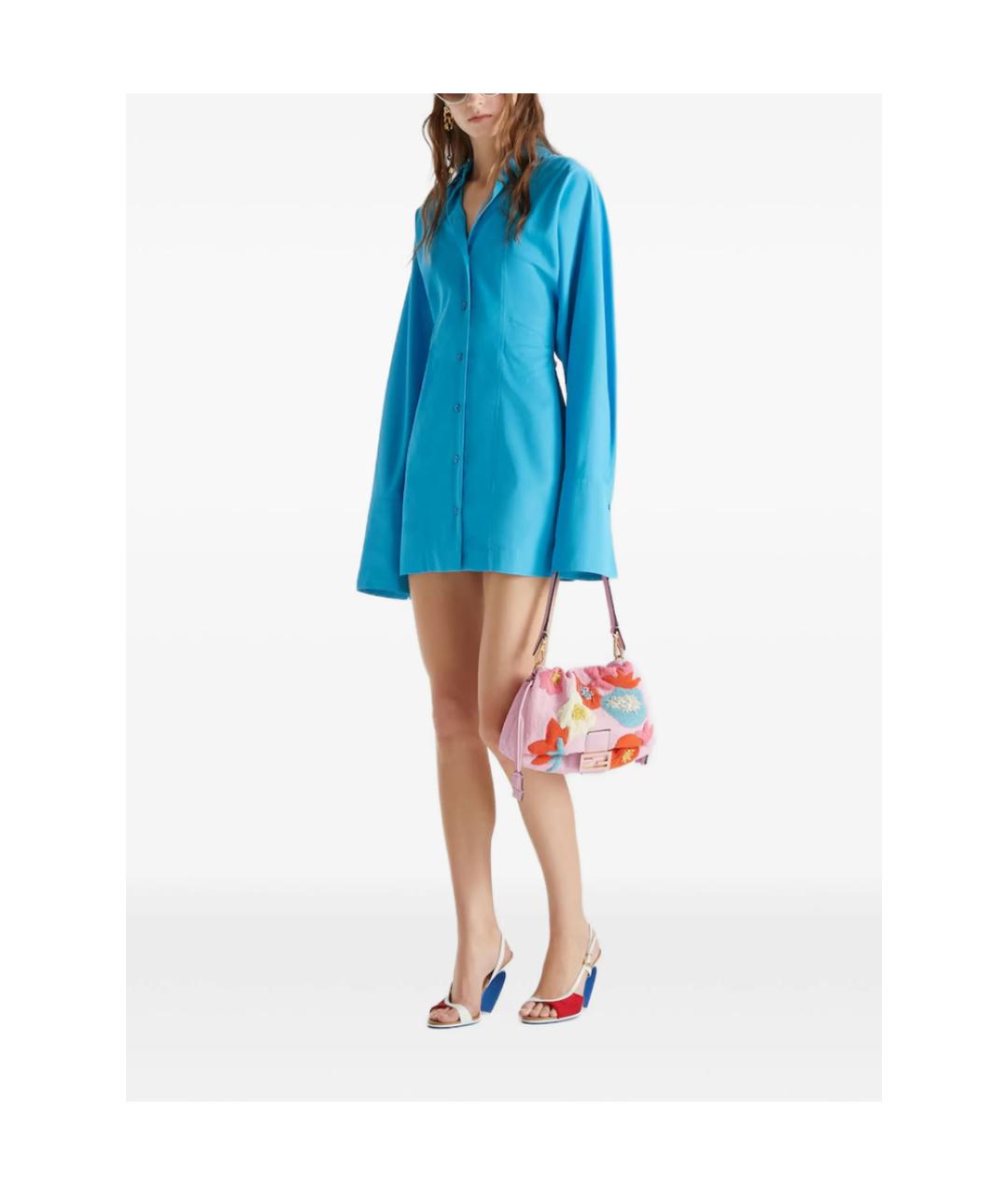 FENDI Синее повседневное платье, фото 2