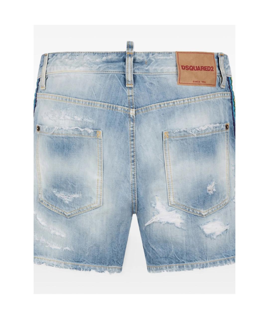 DSQUARED2 Голубые хлопковые шорты, фото 2