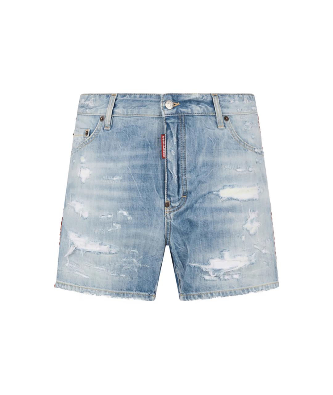 DSQUARED2 Голубые хлопковые шорты, фото 1