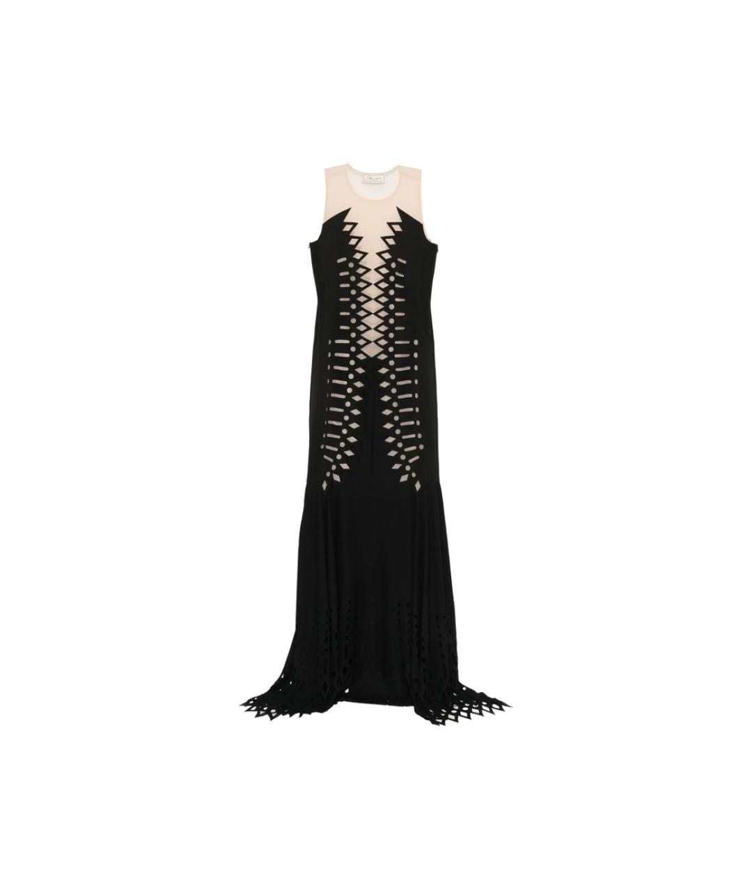 BLUMARINE Черное полиэстеровое вечернее платье, фото 1