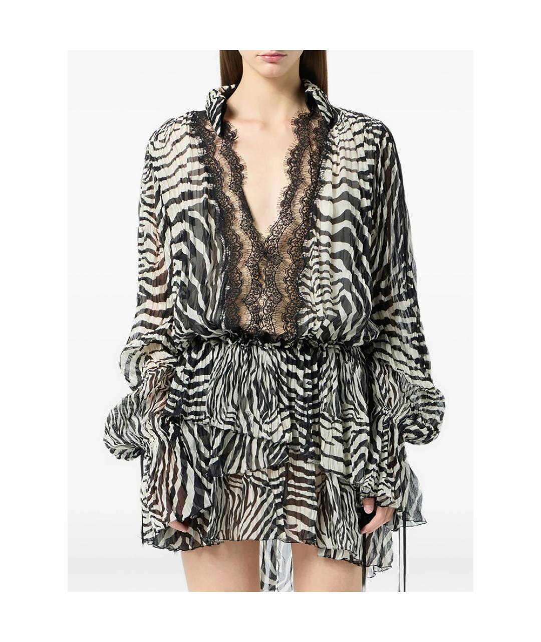 BLUMARINE Черное полиэстеровое коктейльное платье, фото 2