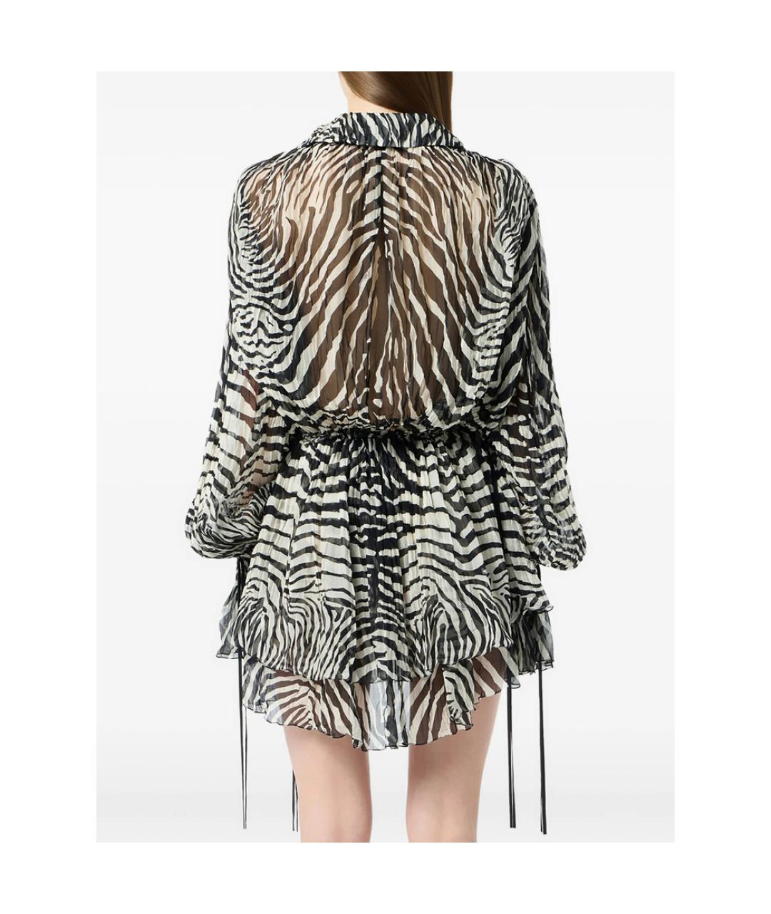 BLUMARINE Черное полиэстеровое коктейльное платье, фото 4