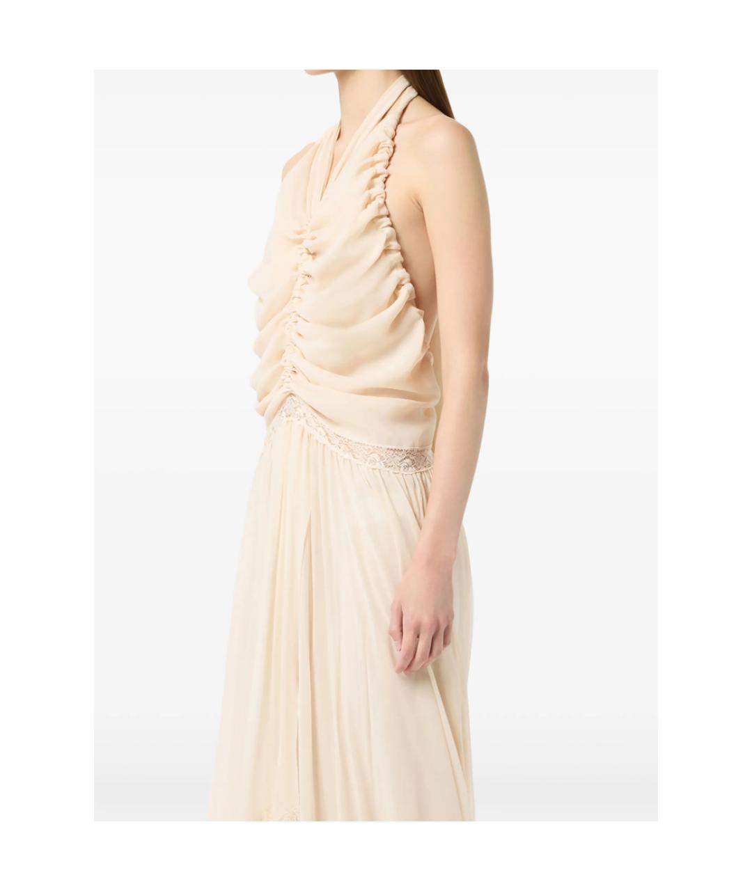 BLUMARINE Бежевое платье, фото 5