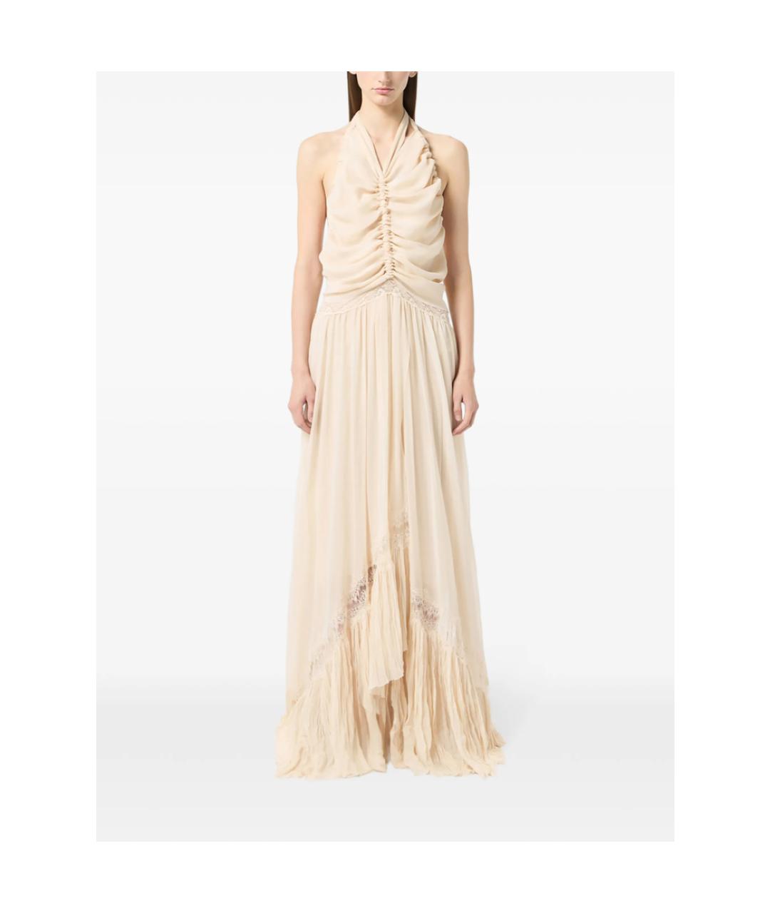 BLUMARINE Бежевое платье, фото 3
