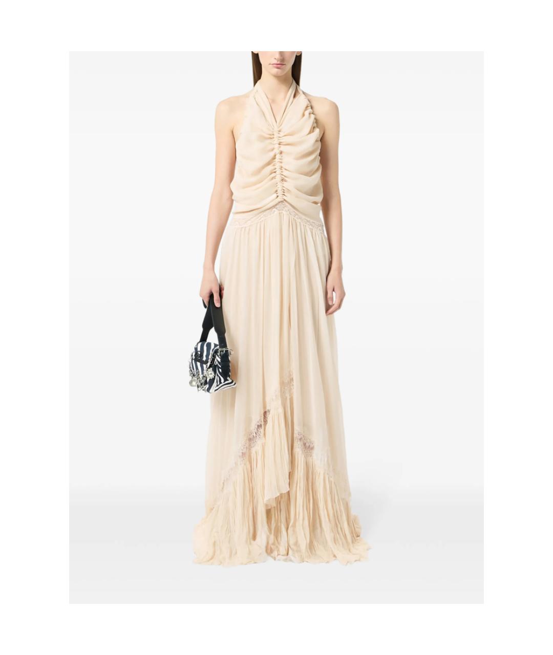 BLUMARINE Бежевое платье, фото 4