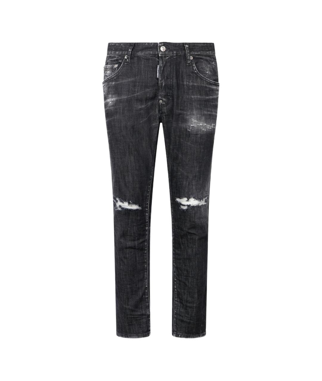 DSQUARED2 Серые хлопко-эластановые джинсы скинни, фото 1