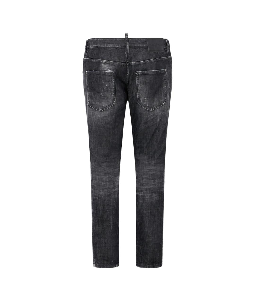 DSQUARED2 Серые хлопко-эластановые джинсы скинни, фото 2