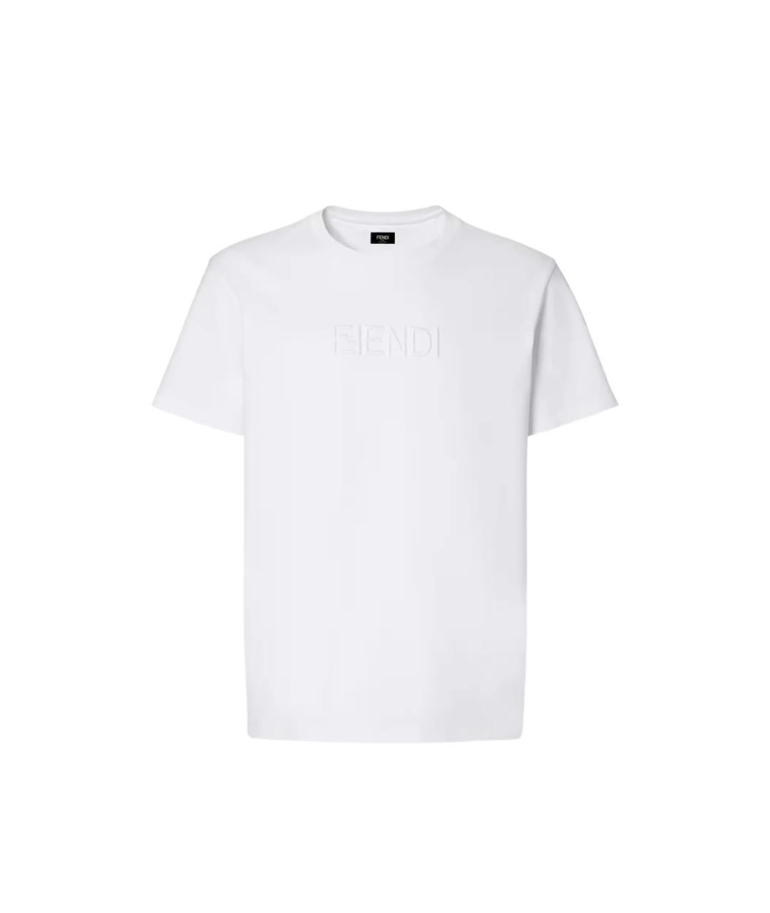 FENDI Белая хлопковая футболка, фото 1