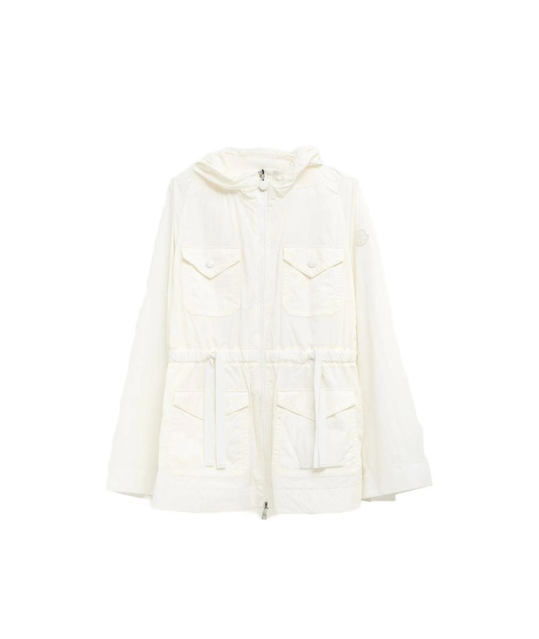 MONCLER Белая полиамидовая куртка, фото 1