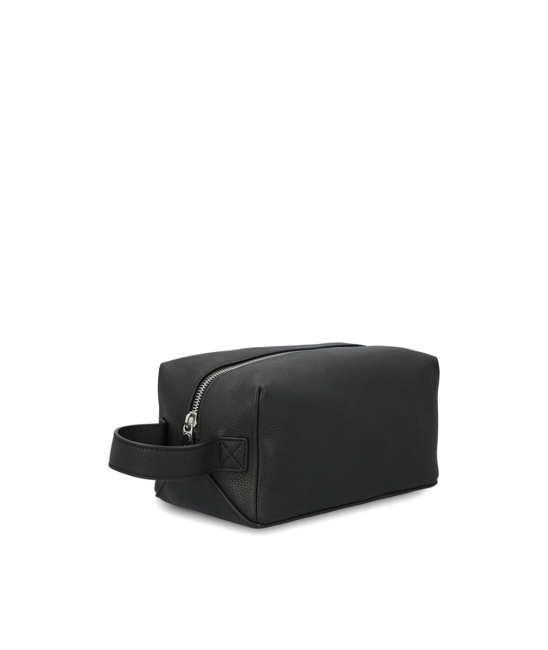 FENDI Черный кожаный чемодан, фото 4