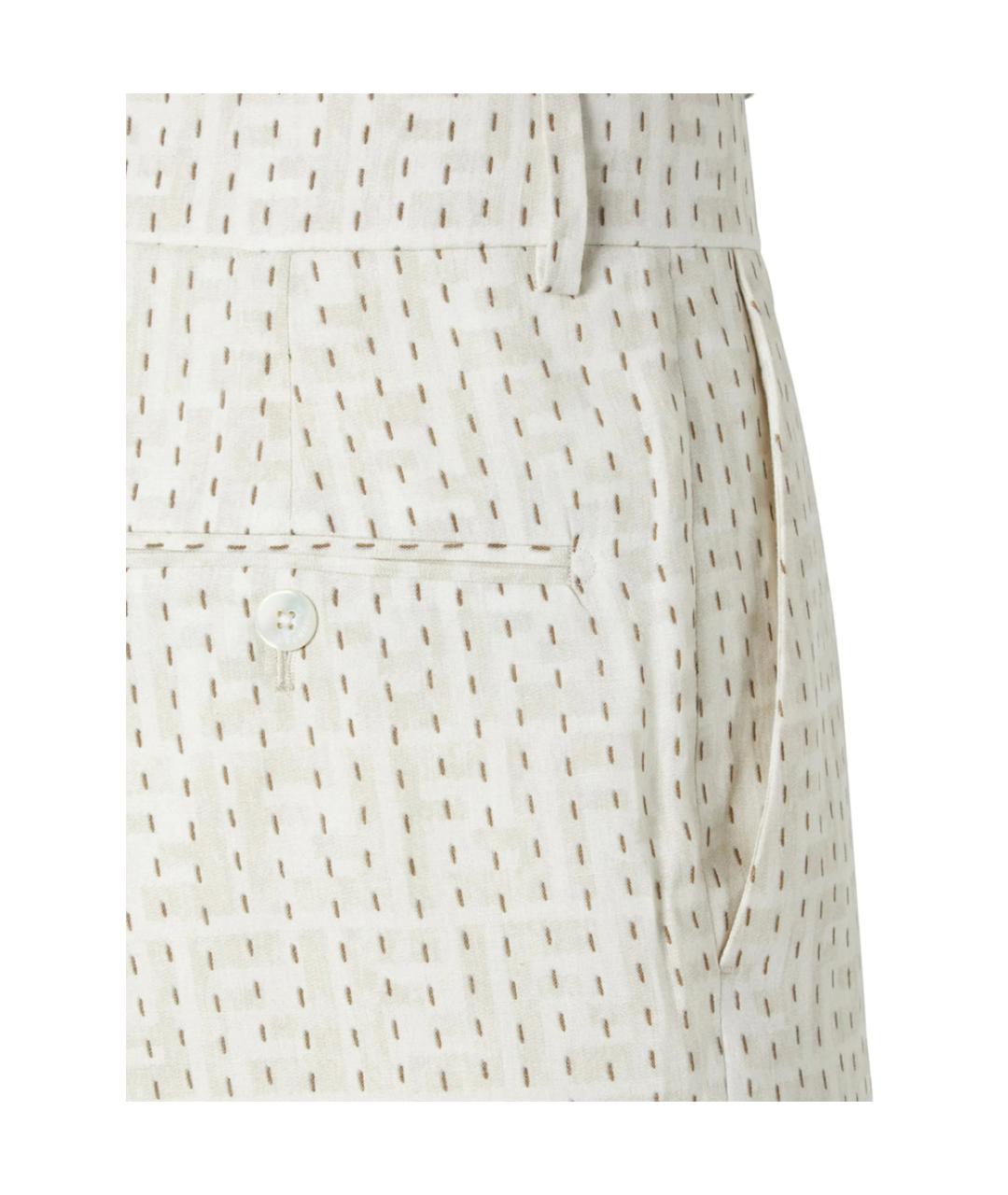 FENDI Белые хлопковые шорты, фото 4