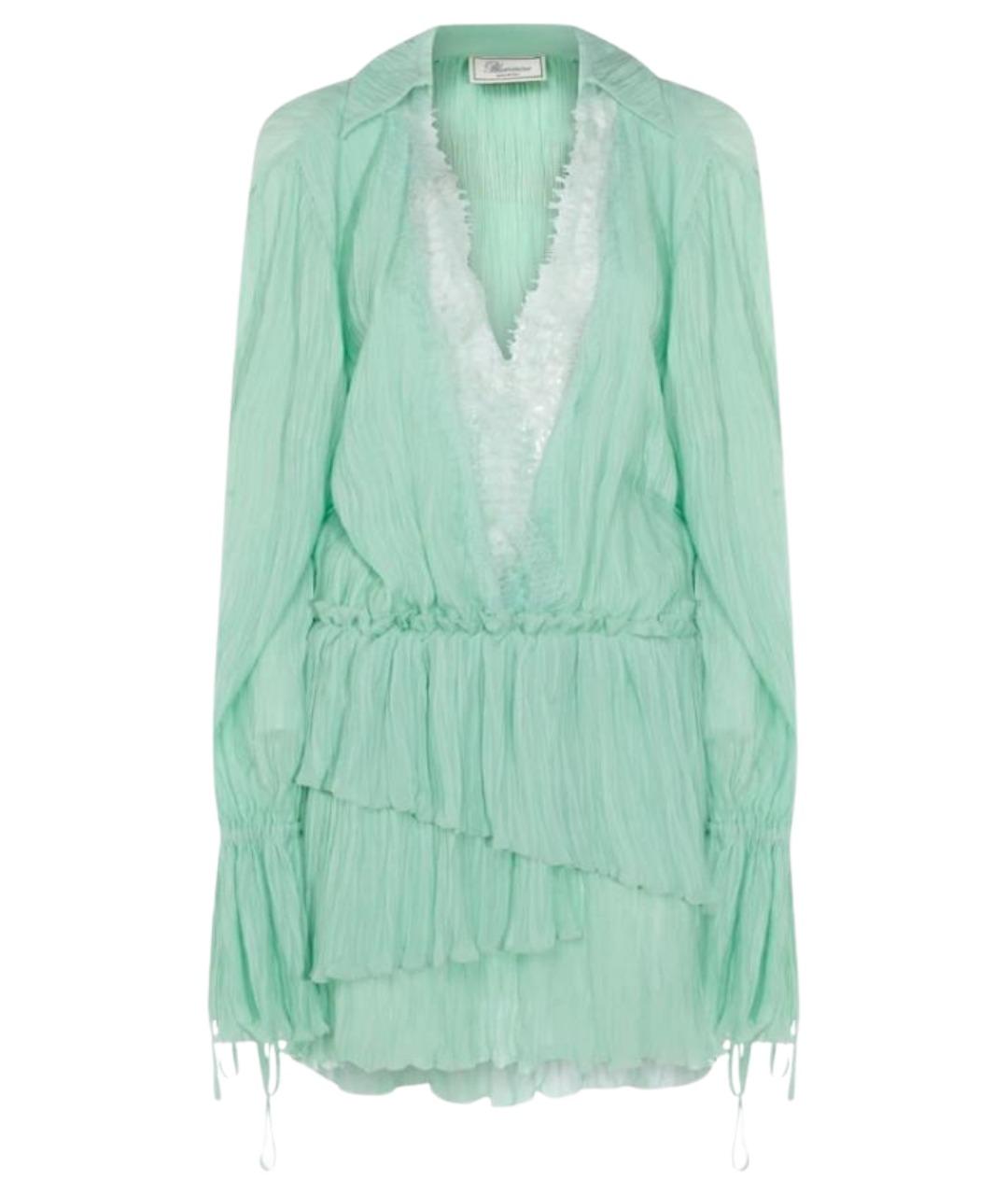 BLUMARINE Зеленое вискозное повседневное платье, фото 1