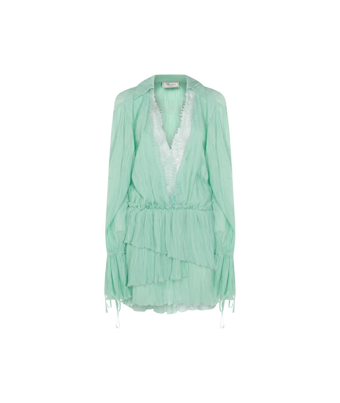 BLUMARINE Зеленое вискозное повседневное платье, фото 5