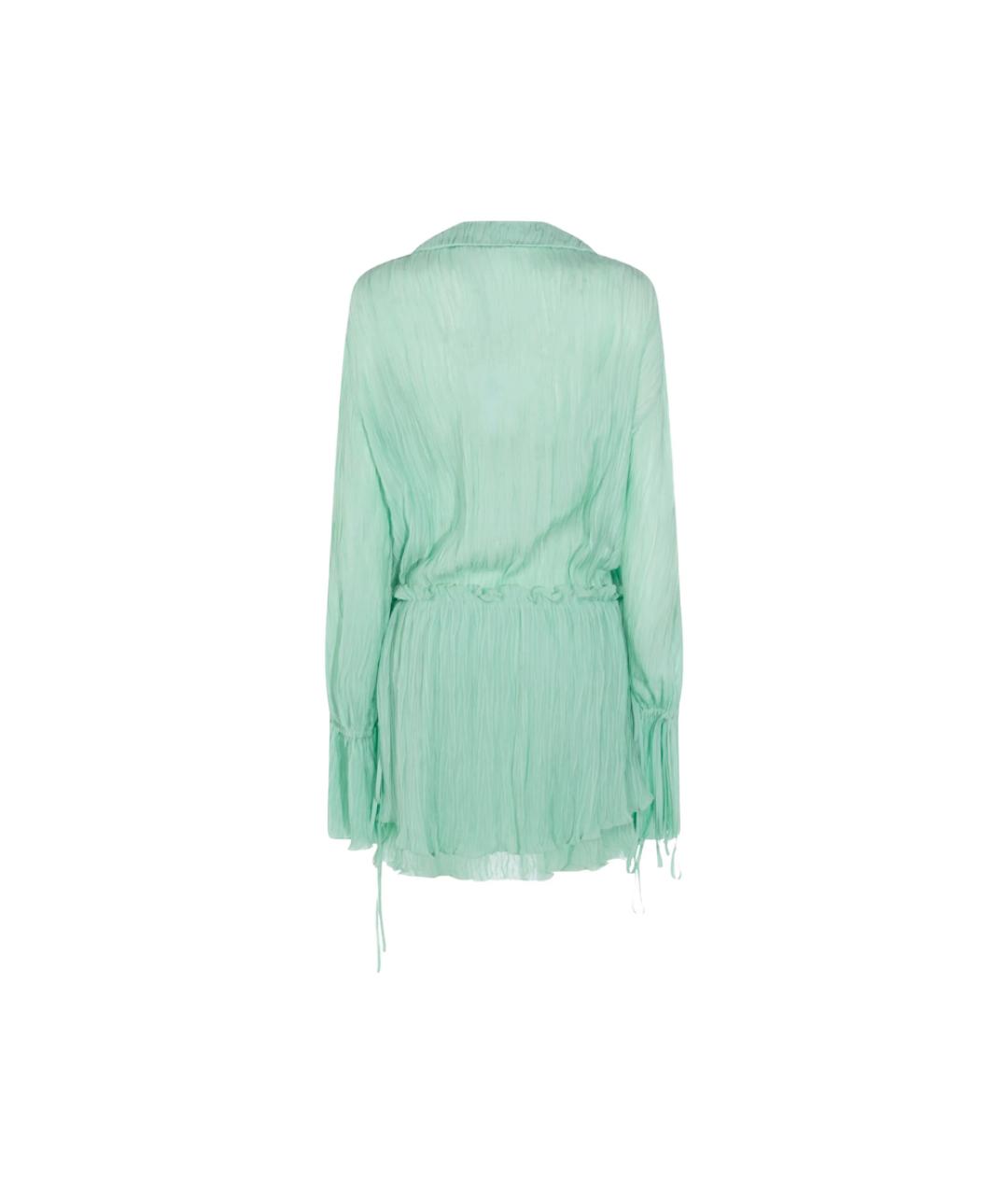 BLUMARINE Зеленое вискозное повседневное платье, фото 4