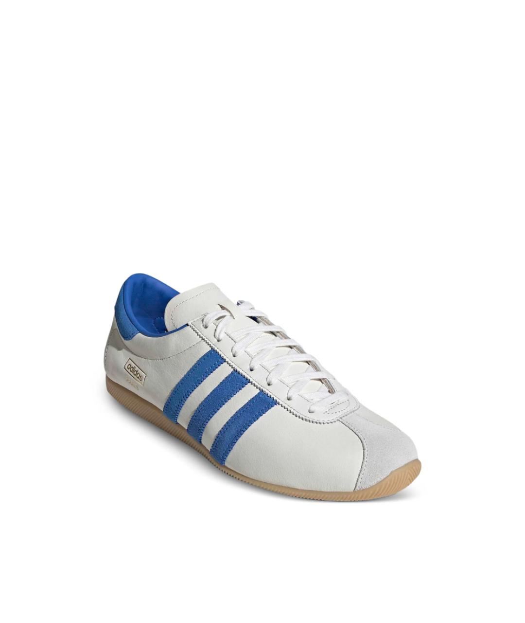 ADIDAS Синие кожаные низкие кроссовки / кеды, фото 3