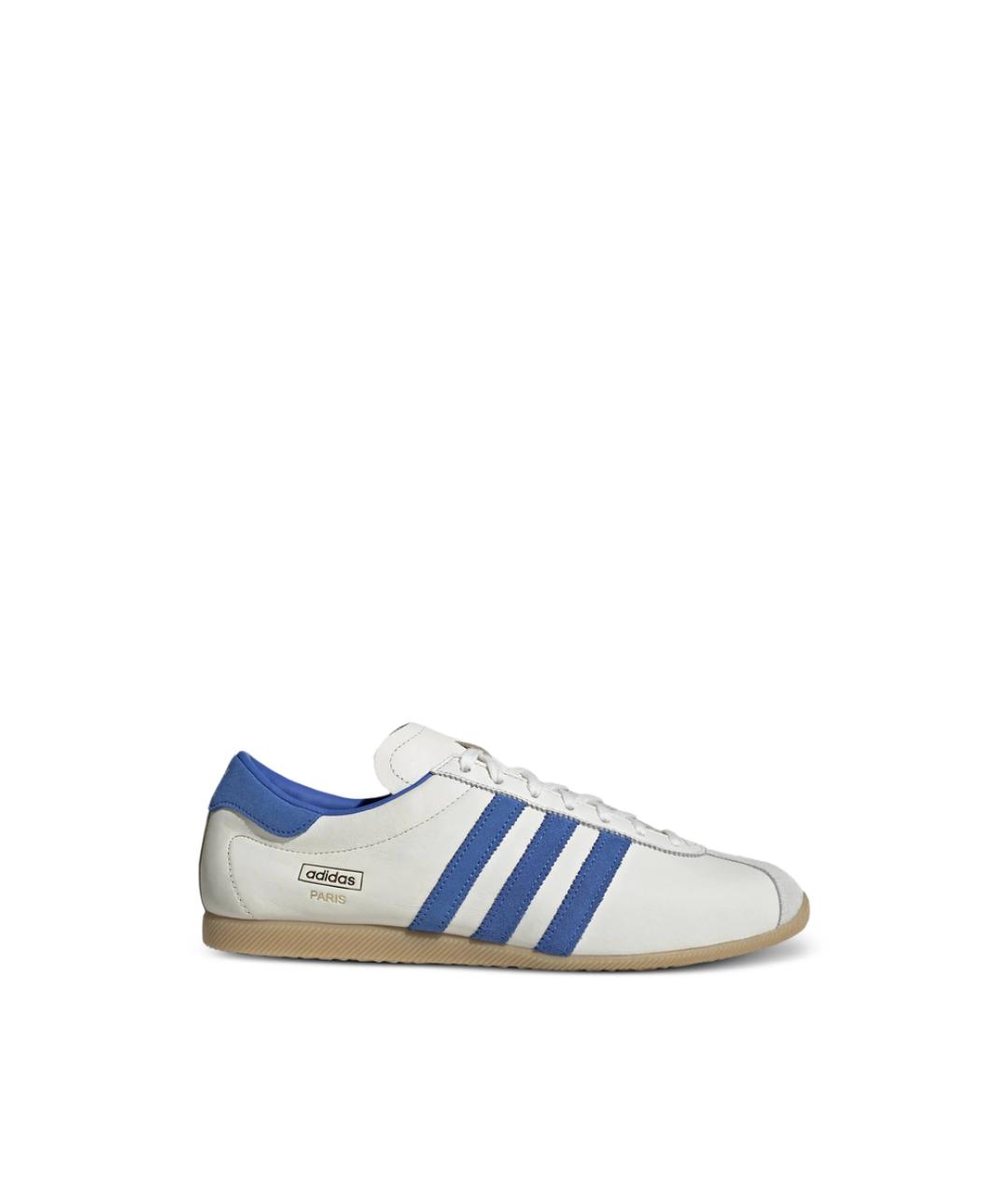 ADIDAS Синие кожаные низкие кроссовки / кеды, фото 1