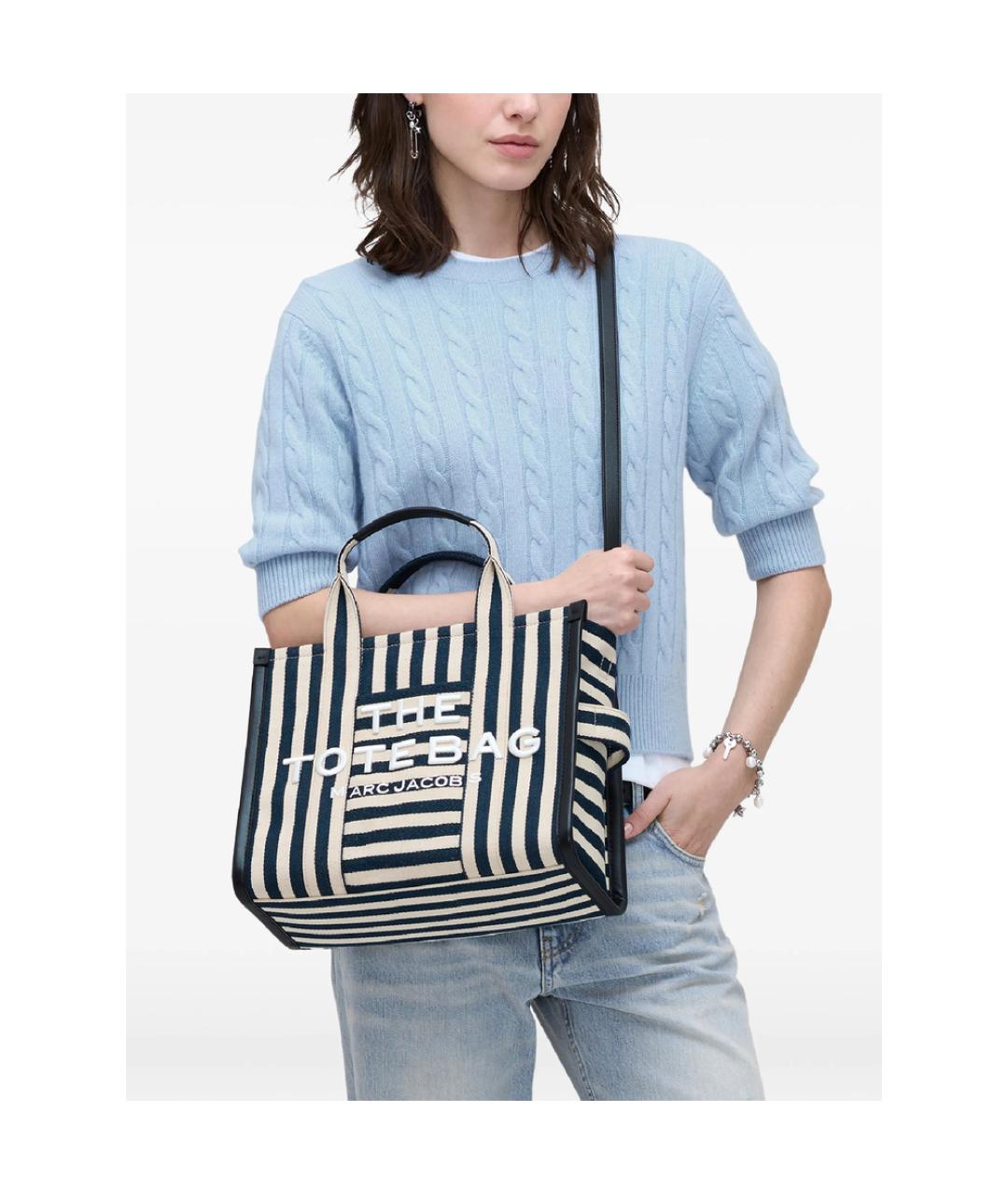 MARC JACOBS Синяя кожаная сумка тоут, фото 4