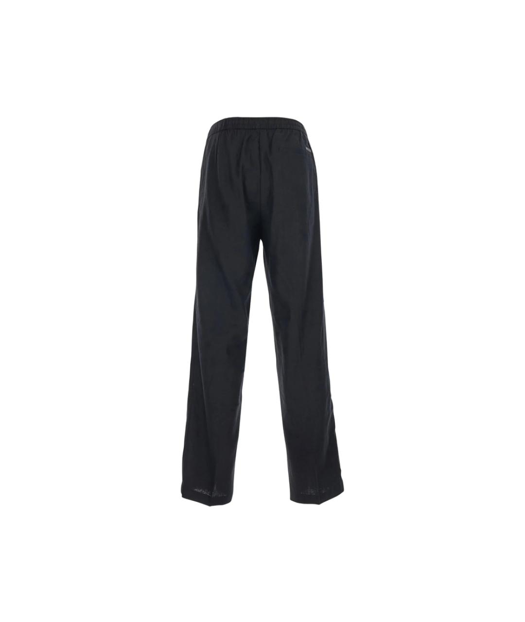 CALVIN KLEIN Черные хлопковые повседневные брюки, фото 3