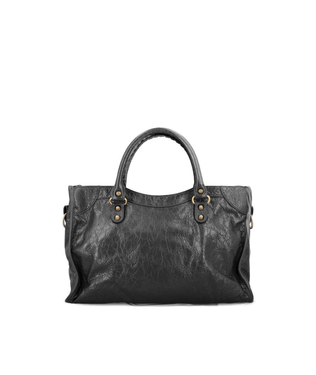 BALENCIAGA Черная тканевая сумка тоут, фото 2