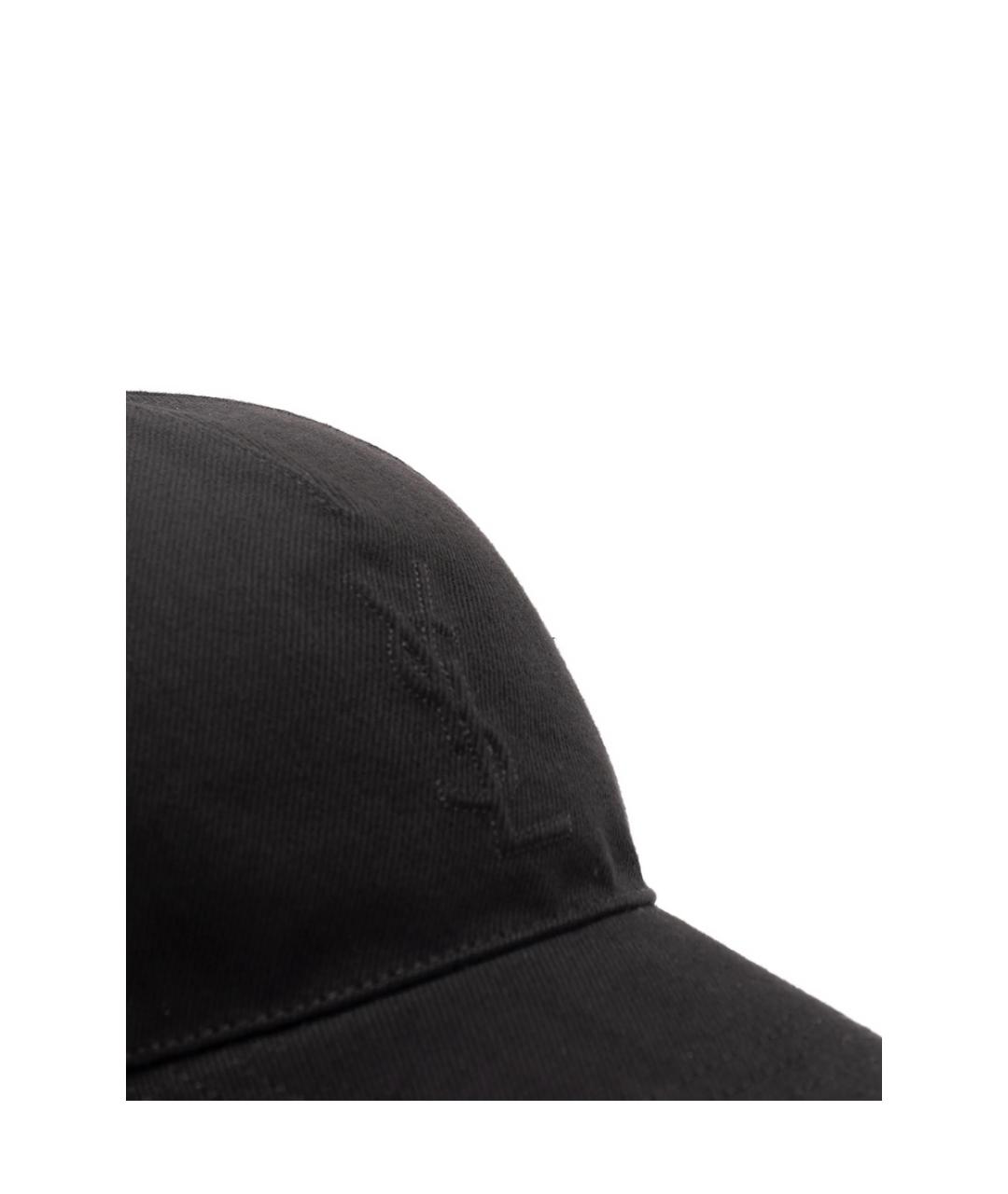 SAINT LAURENT Черная хлопковая кепка/бейсболка, фото 2