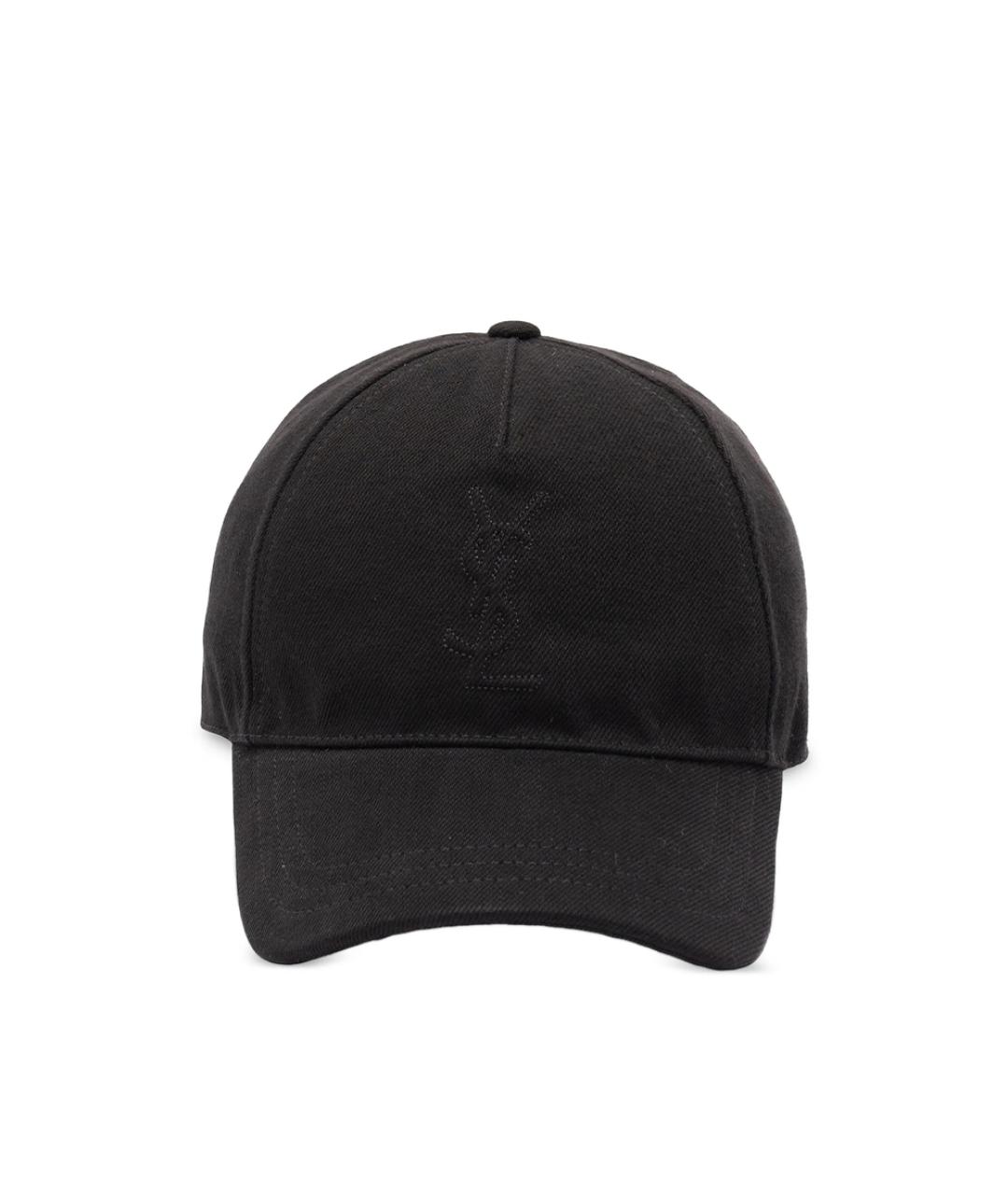 SAINT LAURENT Черная хлопковая кепка/бейсболка, фото 1