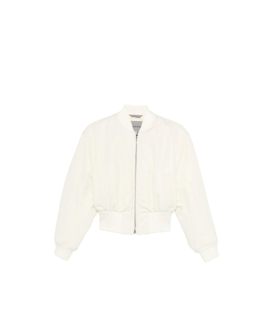 BALENCIAGA Белая полиэстеровая куртка, фото 1