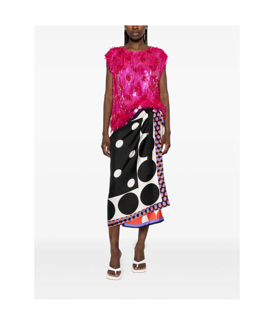 DRIES VAN NOTEN Розовая шелковая блузы, фото 4