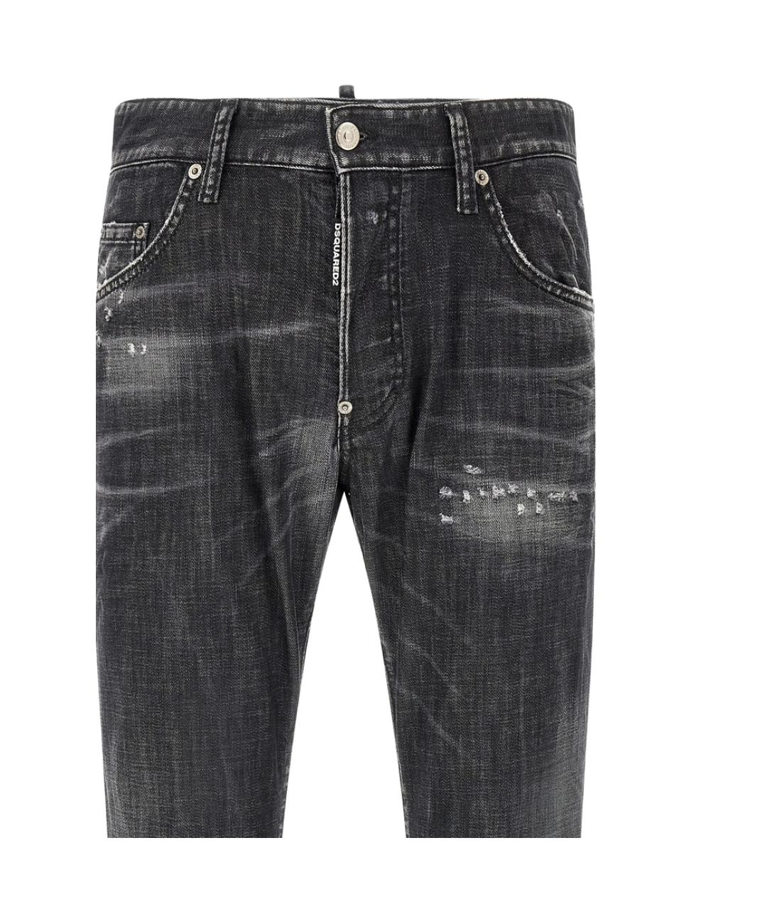 DSQUARED2 Серые хлопковые прямые джинсы, фото 3