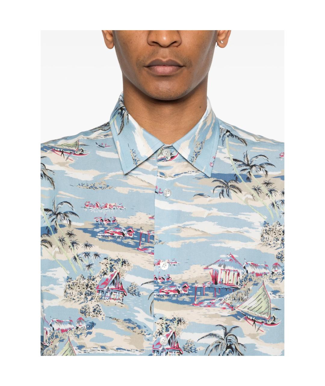 7 FOR ALL MANKIND Синяя классическая рубашка, фото 2