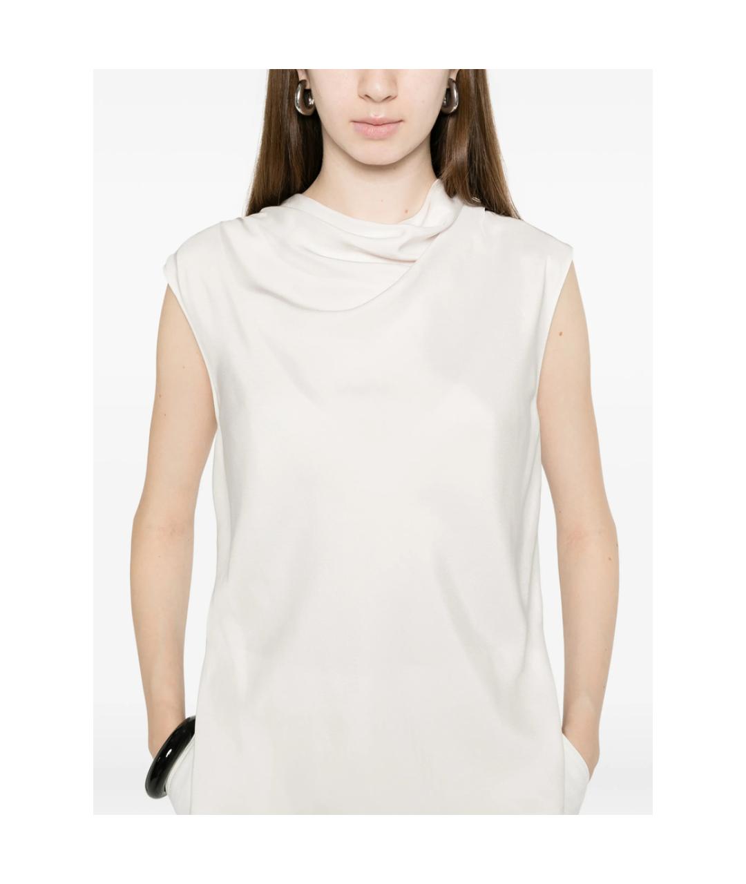 CALVIN KLEIN Белая вискозная майка, фото 4
