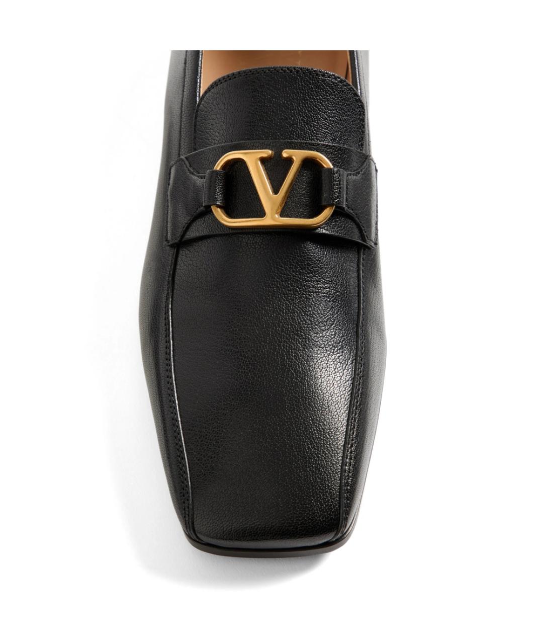VALENTINO Черные кожаные лоферы, фото 2