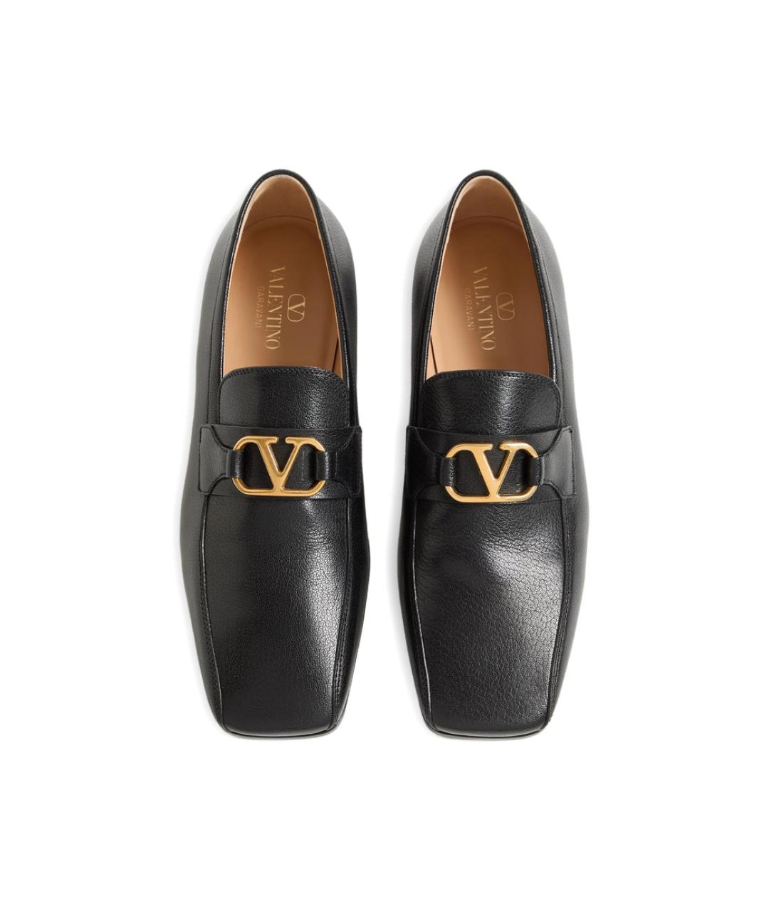 VALENTINO Черные кожаные лоферы, фото 5