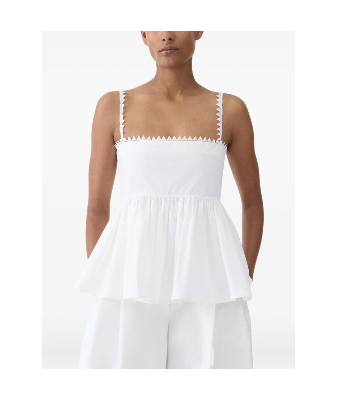 JACQUEMUS Белая хлопковая блузы, фото 3