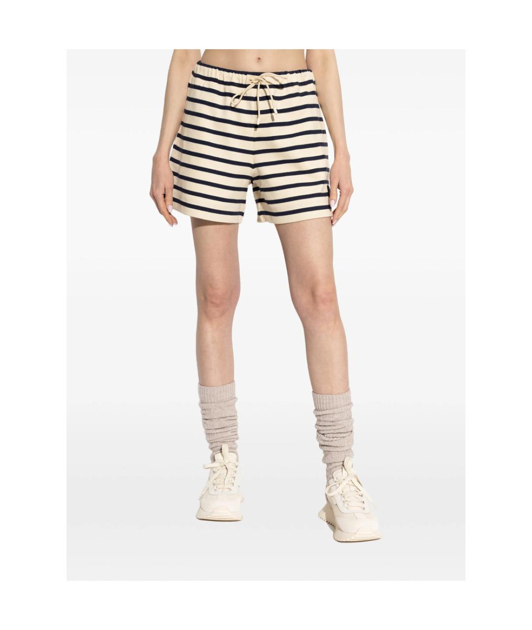 MONCLER Синие хлопковые шорты, фото 4