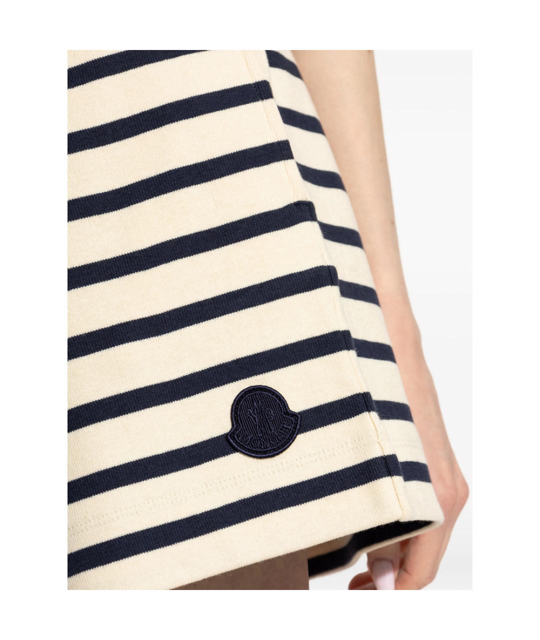 MONCLER Синие хлопковые шорты, фото 5