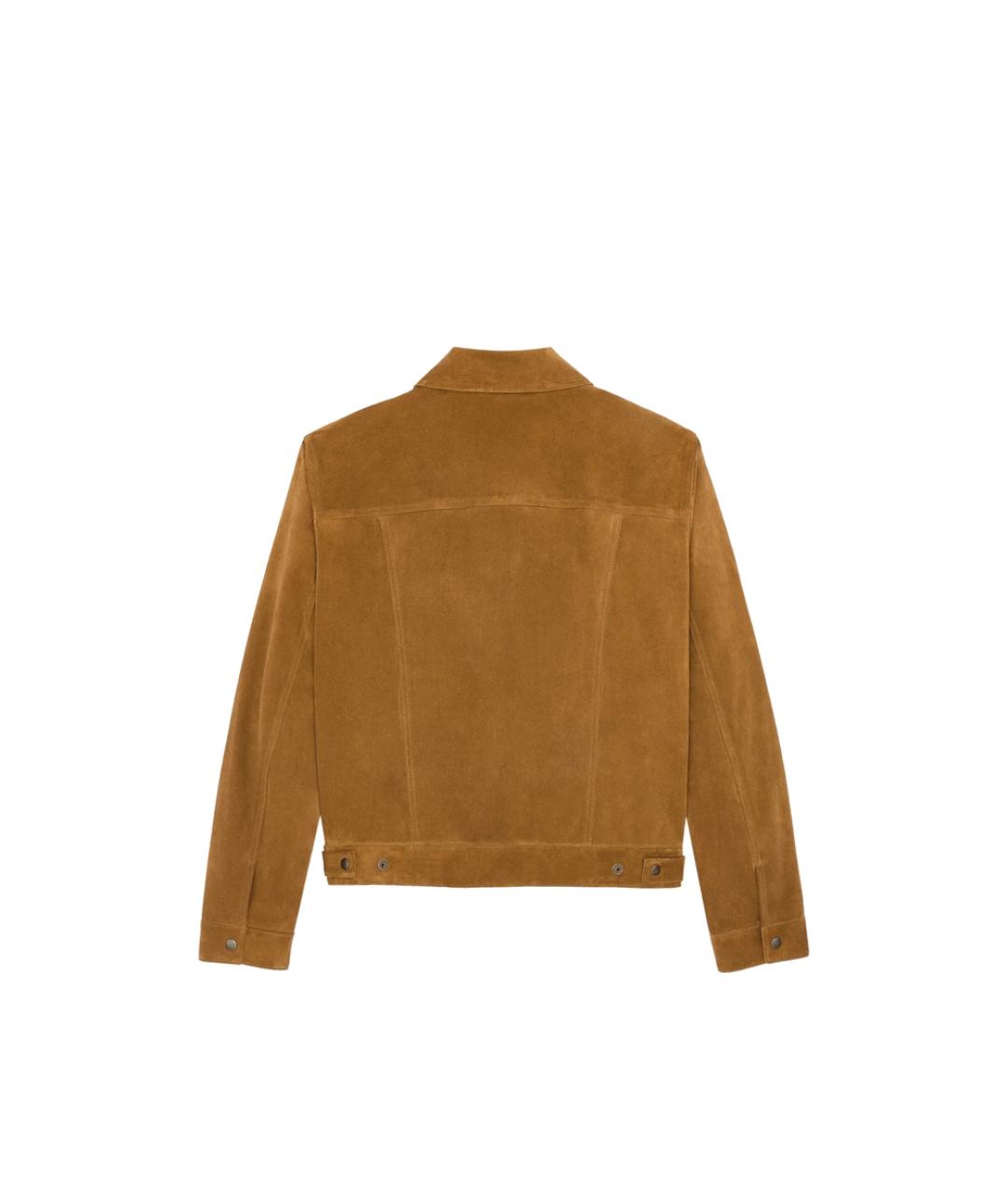 SAINT LAURENT Коричневая замшевая куртка, фото 3