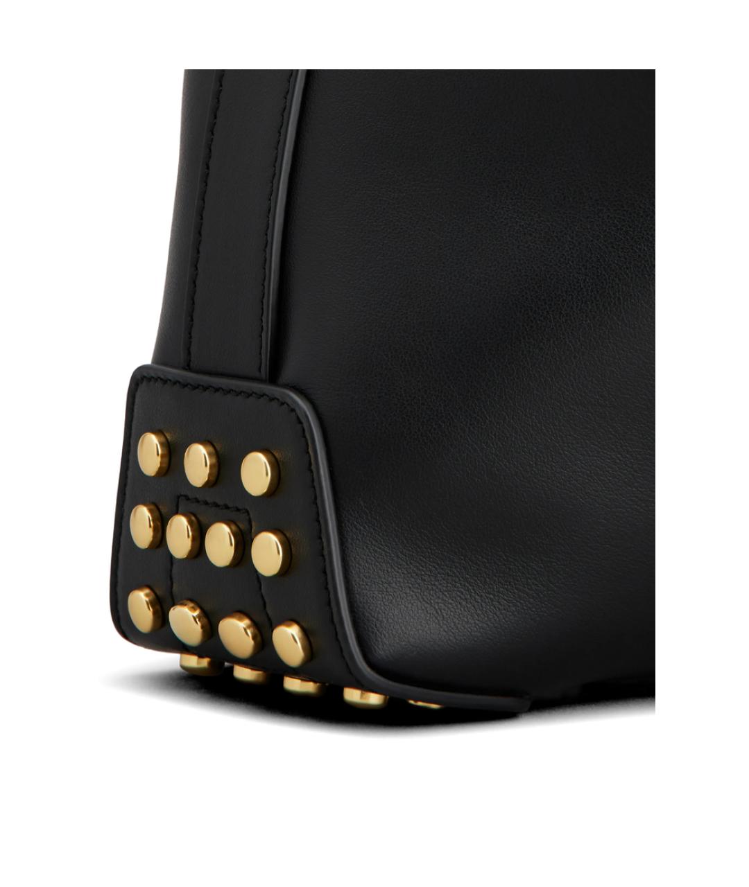 TOD'S Черная кожаная сумка тоут, фото 3