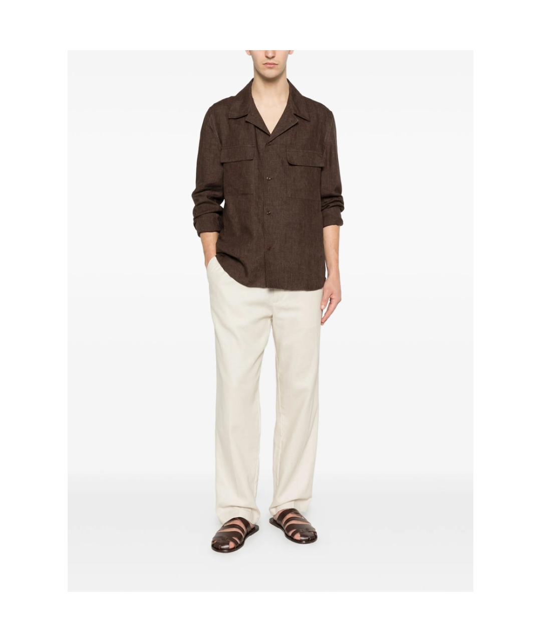 CALVIN KLEIN Белые хлопковые повседневные брюки, фото 4