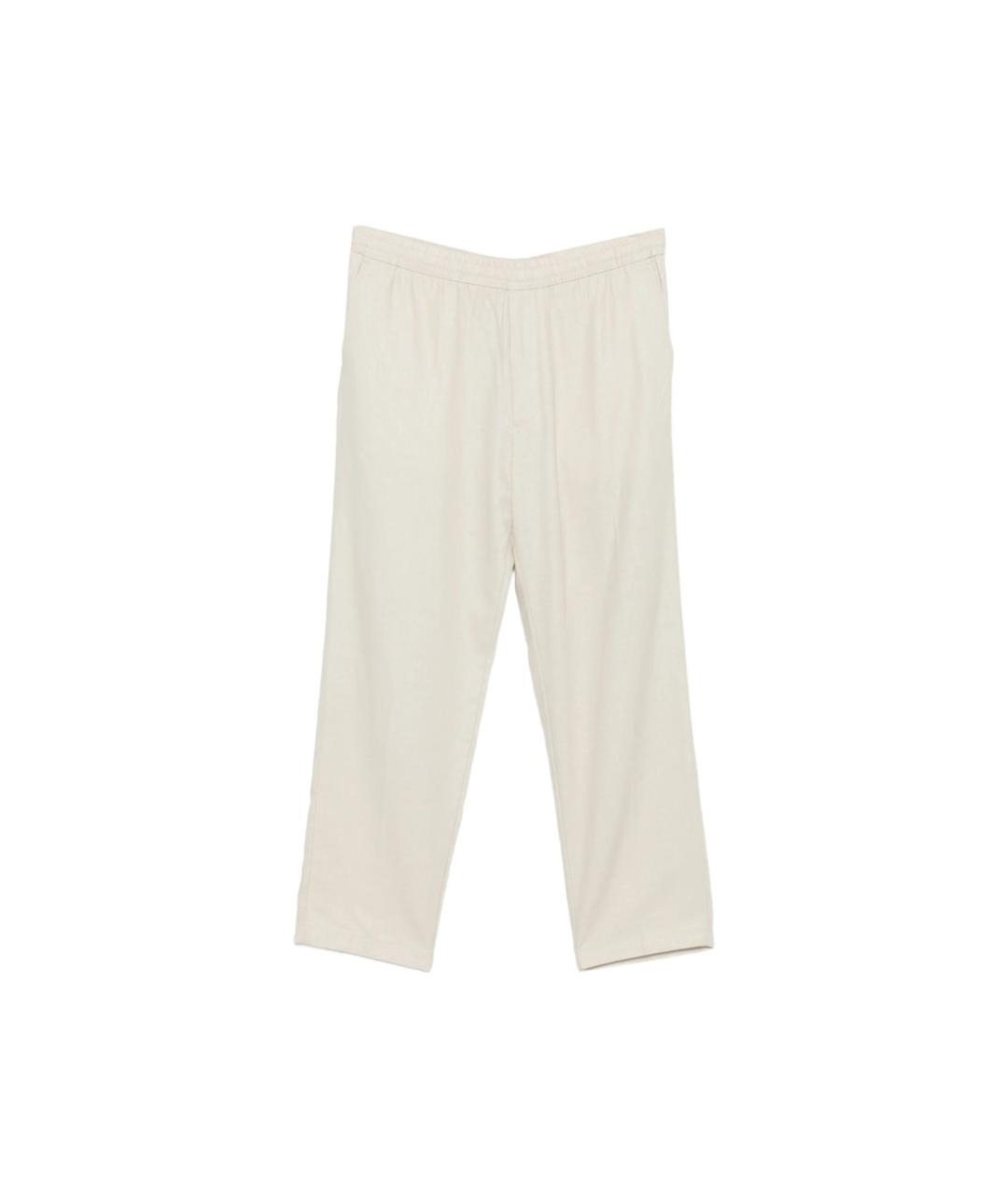 CALVIN KLEIN Белые хлопковые повседневные брюки, фото 1