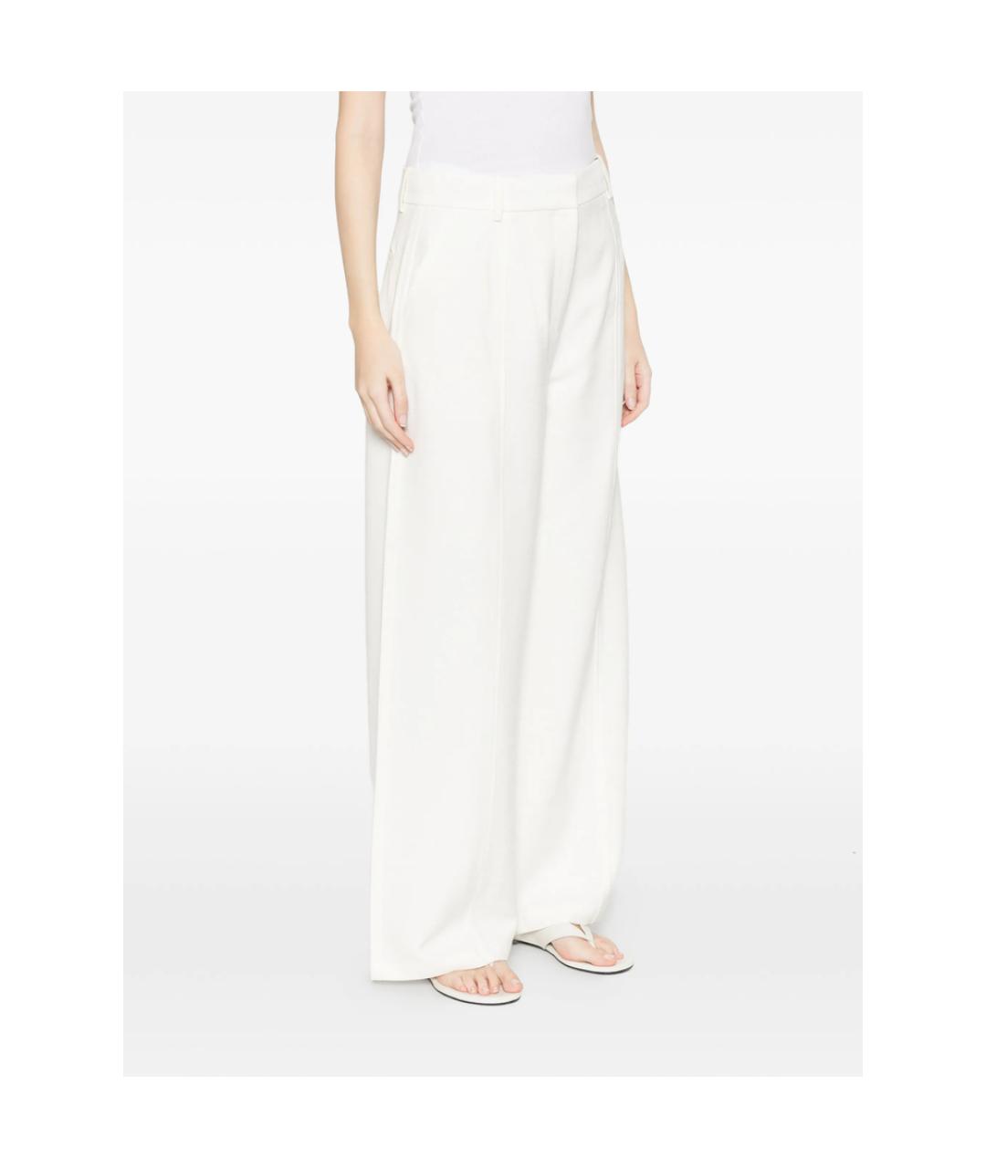 CALVIN KLEIN Белые полиэстеровые брюки широкие, фото 2