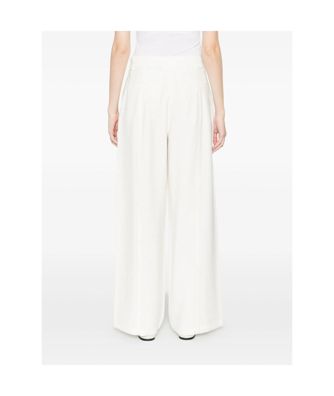 CALVIN KLEIN Белые полиэстеровые брюки широкие, фото 4