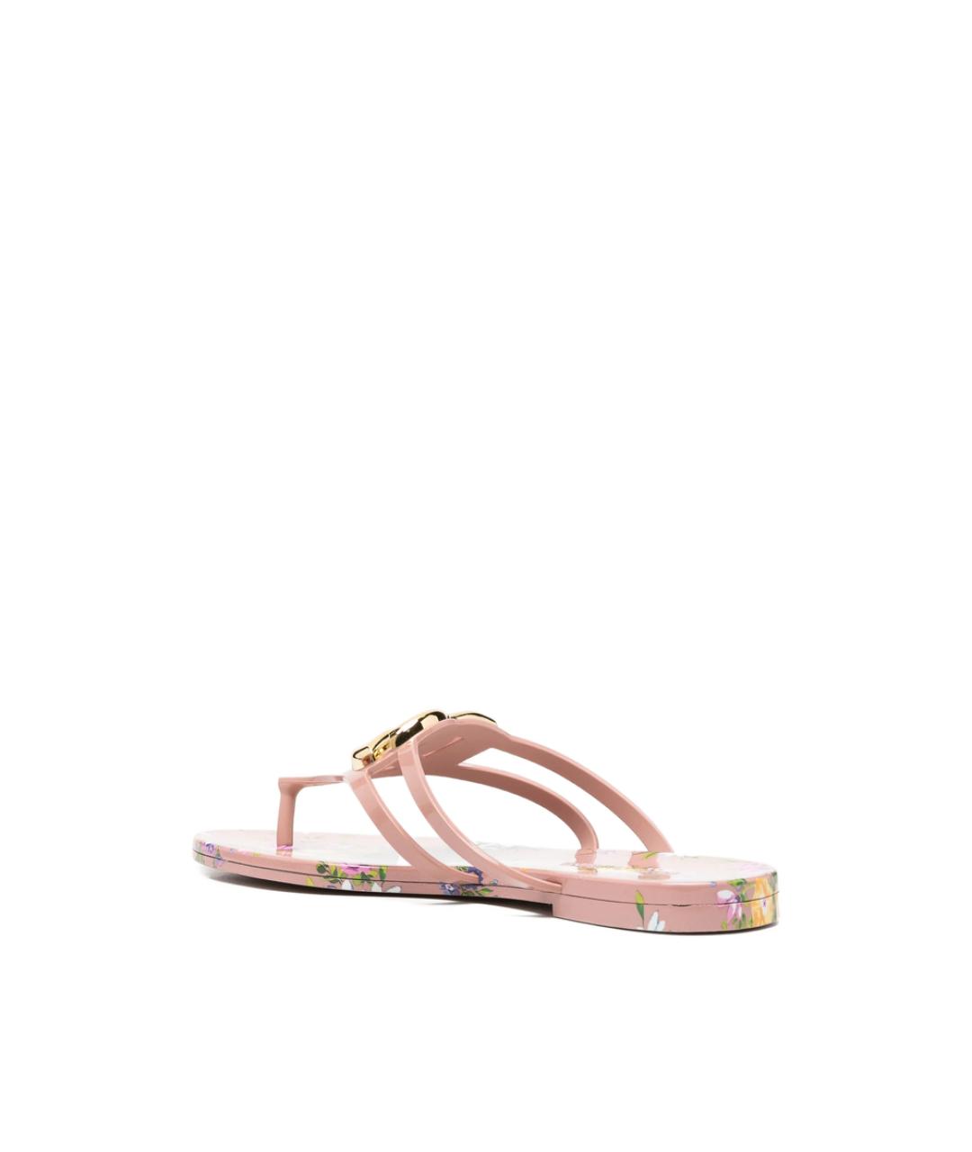DOLCE&GABBANA Розовые резиновые шлепанцы, фото 2