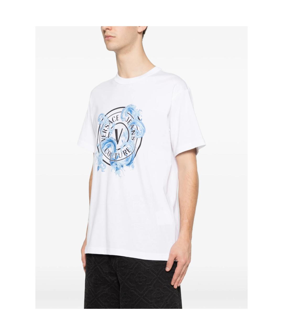 VERSACE JEANS COUTURE Белая хлопковая футболка, фото 2