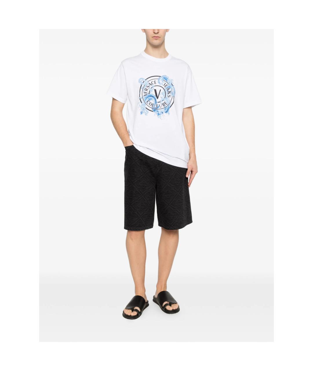 VERSACE JEANS COUTURE Белая хлопковая футболка, фото 4