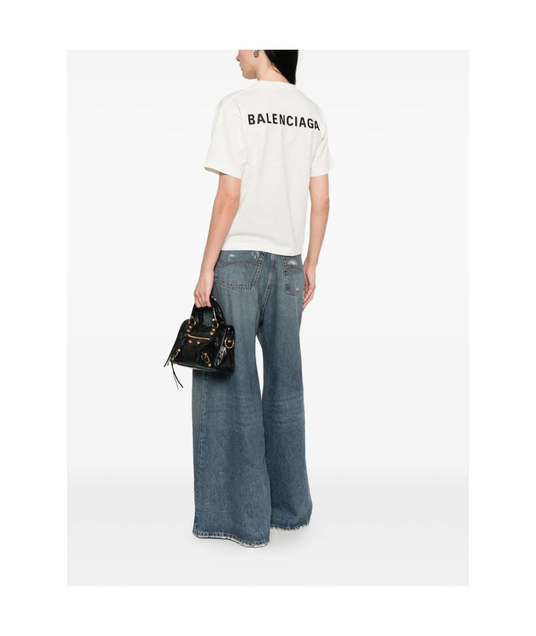 BALENCIAGA Бежевая футболка, фото 3