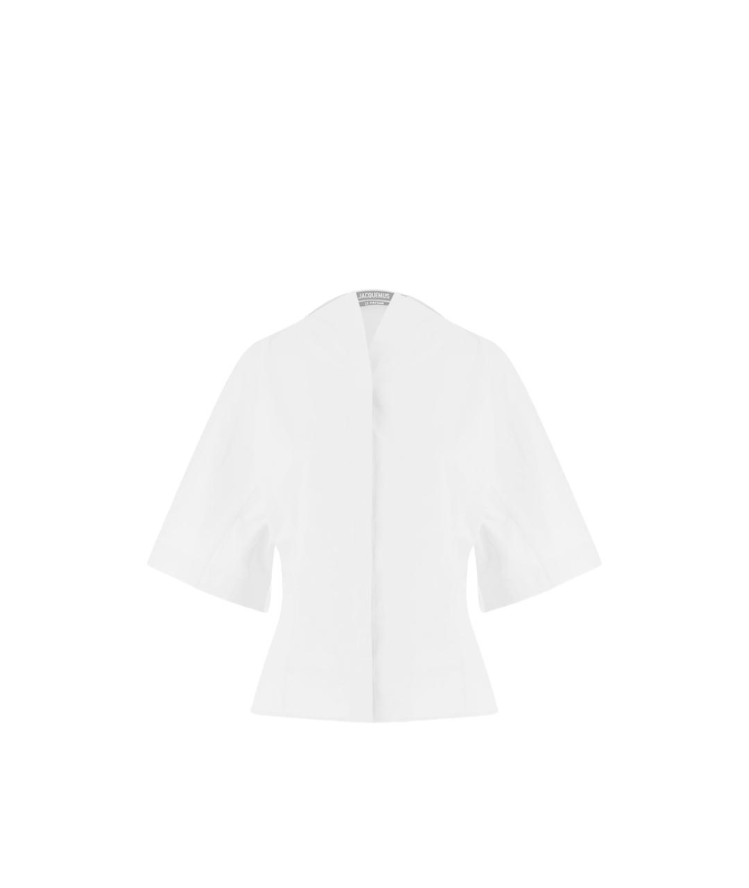 JACQUEMUS Белая хлопковая рубашка, фото 1
